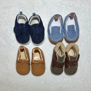 NWOT/EUC lot of baby boys crib shoes size 6/9 months